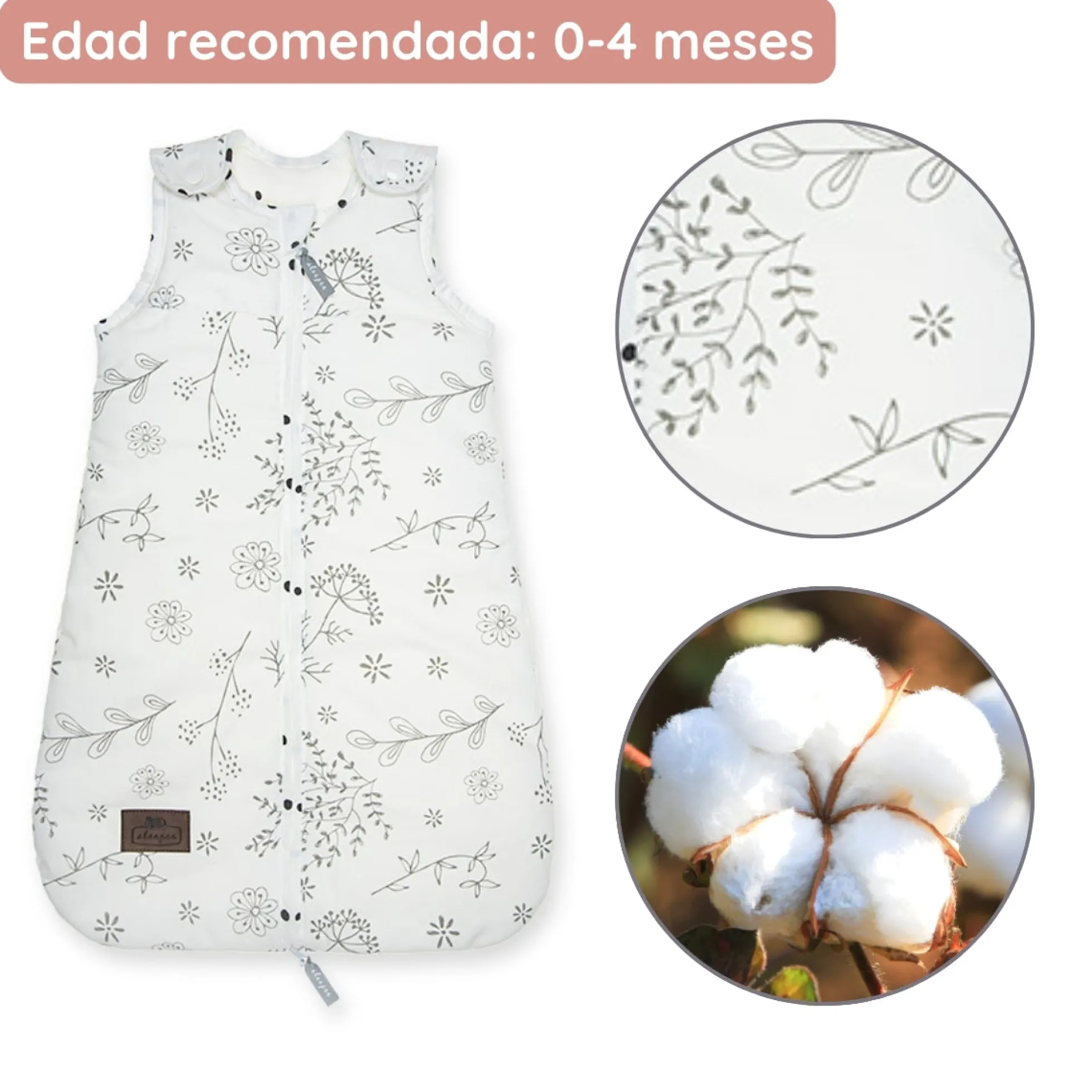 Saco De Dormir Para Bebés Newborn 0-4m Bloom