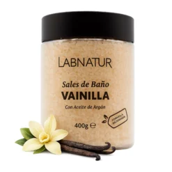 Sales de Baño de Vainilla Labnatur 400 g | Nutren, Suavizan y Protegen | Aceite de Argán | Veganas