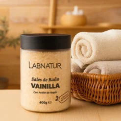 Sales de Baño de Vainilla Labnatur 400 g | Nutren, Suavizan y Protegen | Aceite de Argán | Veganas