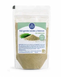 Sal Gorda Verde Y Blanca | Salicornia Y Sal Marina Virgen Bio | 10% Menos Sodio 250 g