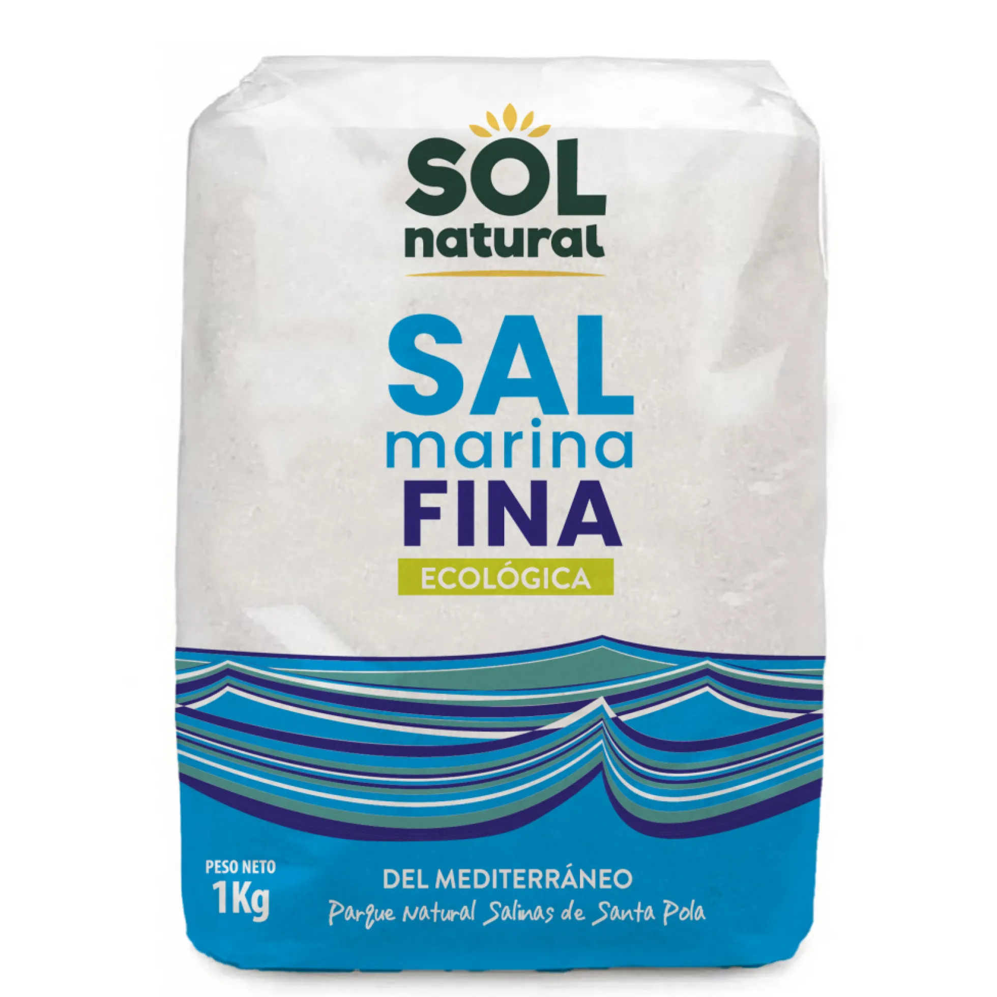 Sal Marina Fina Ecológica Sol Natural 1kg