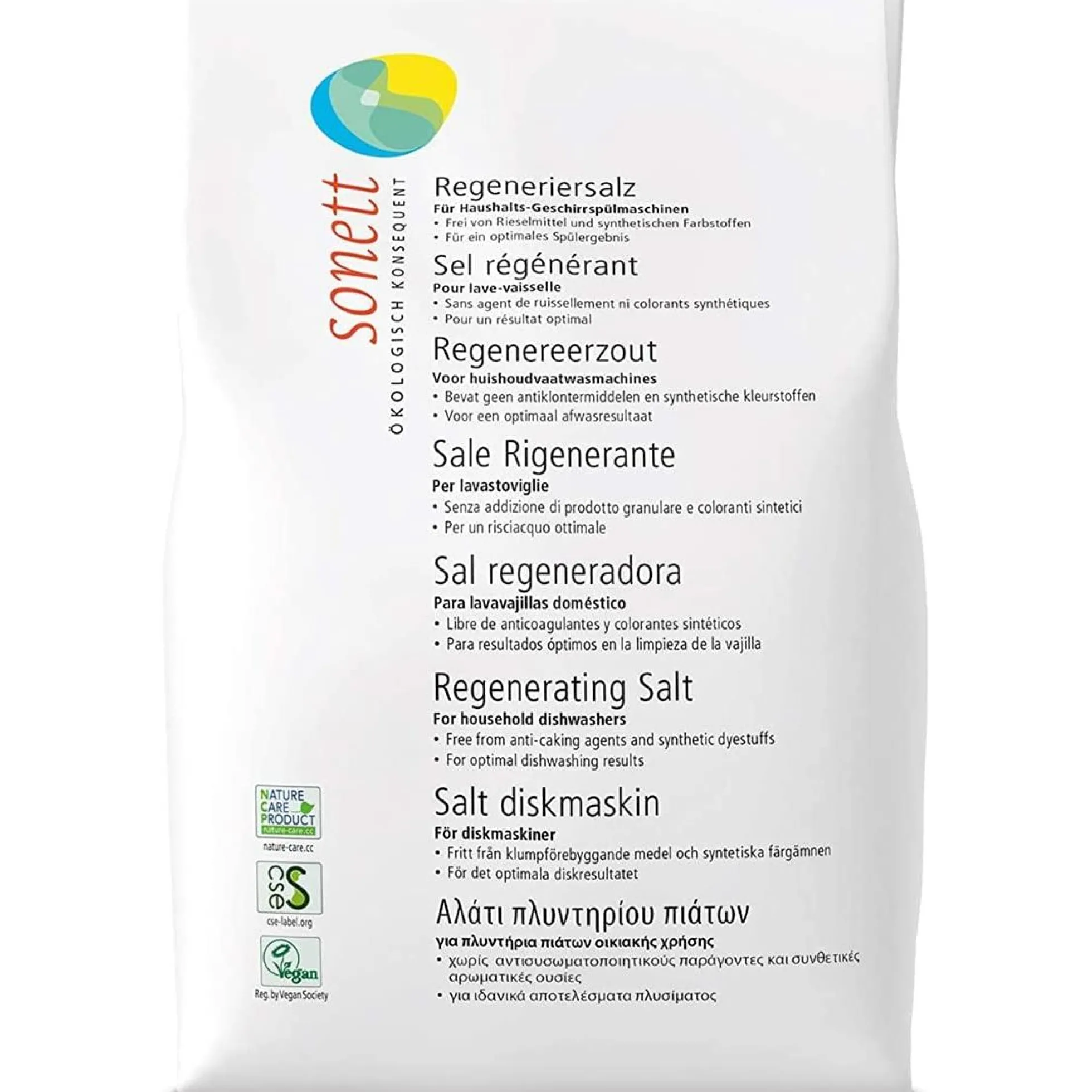 Sal regeneradora lavavajillas Sonett 2 Kg