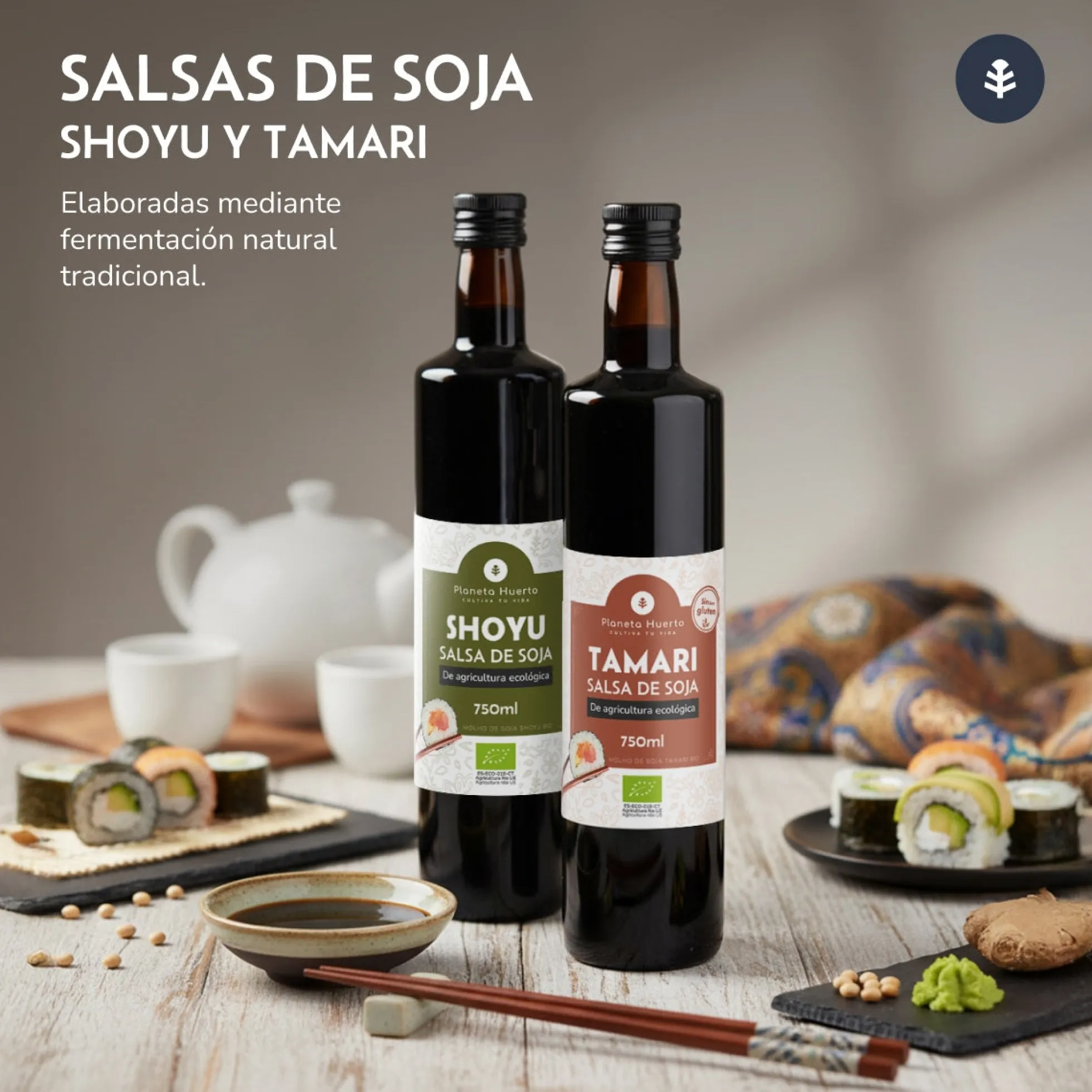 Salsa de soja Shoyu ECO Planeta Huerto 250 ml