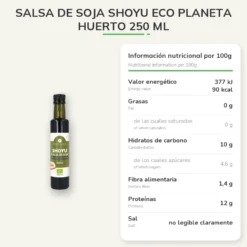 Salsa de soja Shoyu ECO Planeta Huerto 250 ml
