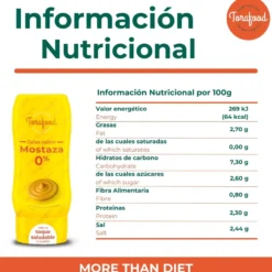 Salsa Zero Mostaza Torafood 330ml