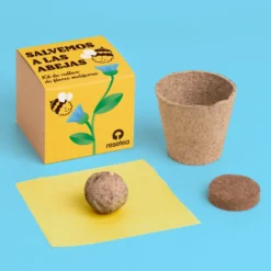 Salvemos a las Abejas – Kit Flores Melíferas con Bomba de Semillas, Regalo Educativo - Resetea