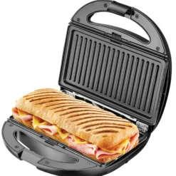Sandwichera 6 En 1 Gofrera Grill-plancha, Galletas, Bandejas Intercambiables Antiadherentes Camry Cr3057 1200w