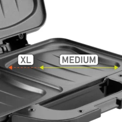 Sandwichera, 2 Sandwiches Xl, Placas Antiadherentes, Termostato, Acero Inoxidable, Compacta Camry Cr3054 1300w