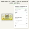 Sardinas en Tomate Paco Lafuente 115 g (3/5 pza)