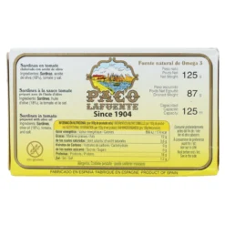 Sardinas en Tomate Paco Lafuente 115 g (3/5 pza)
