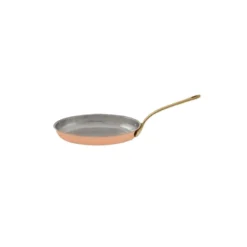 Sartén Ovalada De Cobre Y Latón Grande - Perfecta Para Freír En Cocina Profesional