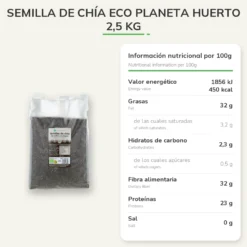 Semilla de chía ECO Planeta Huerto 2,5 kg