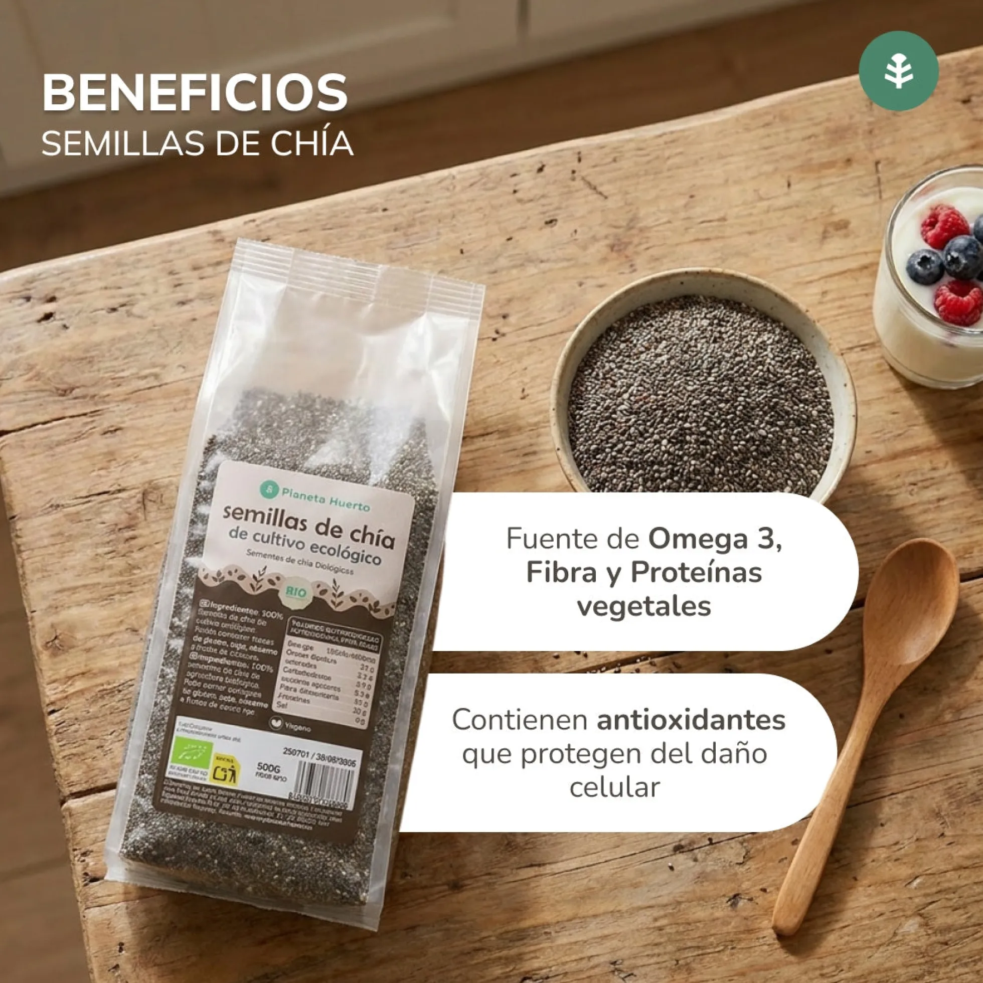Semilla de chía ECO Planeta Huerto 250 g