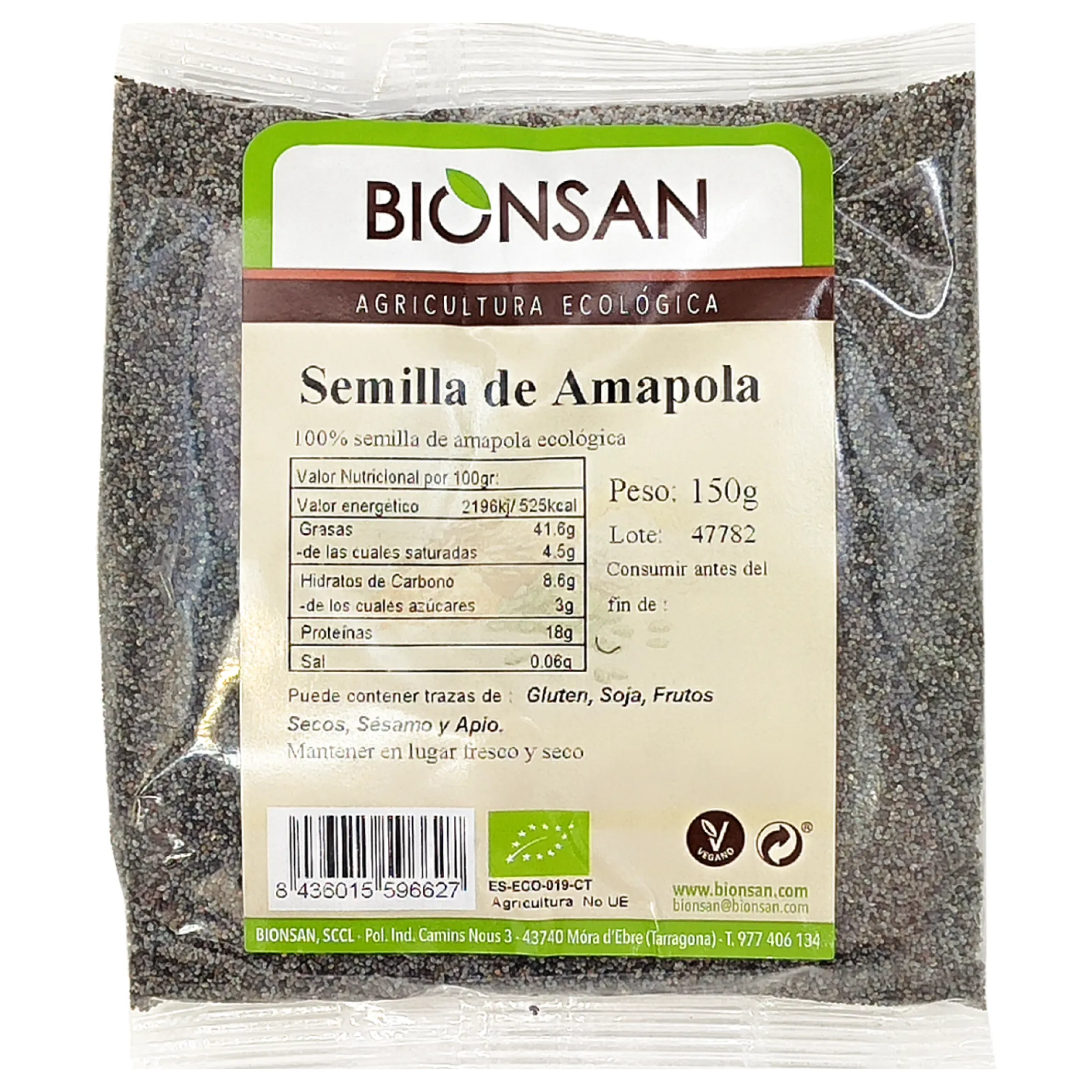 Semillas De Amapola Eco Bionsan 150gr