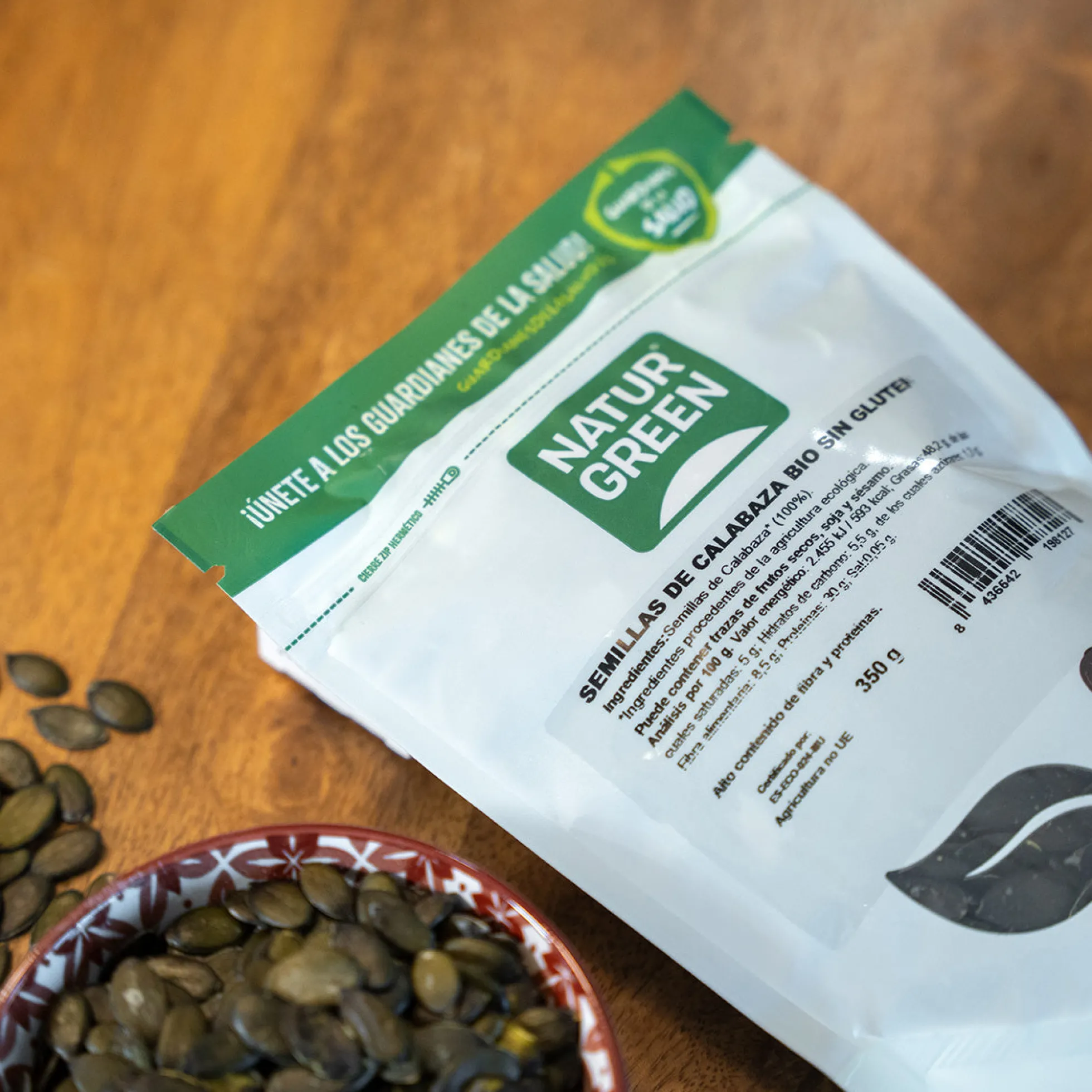 Semillas de calabaza bio Naturgreen 350 g
