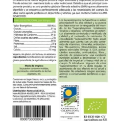Semillas de cáñamo enteras ECO 250 g, Salud Viva