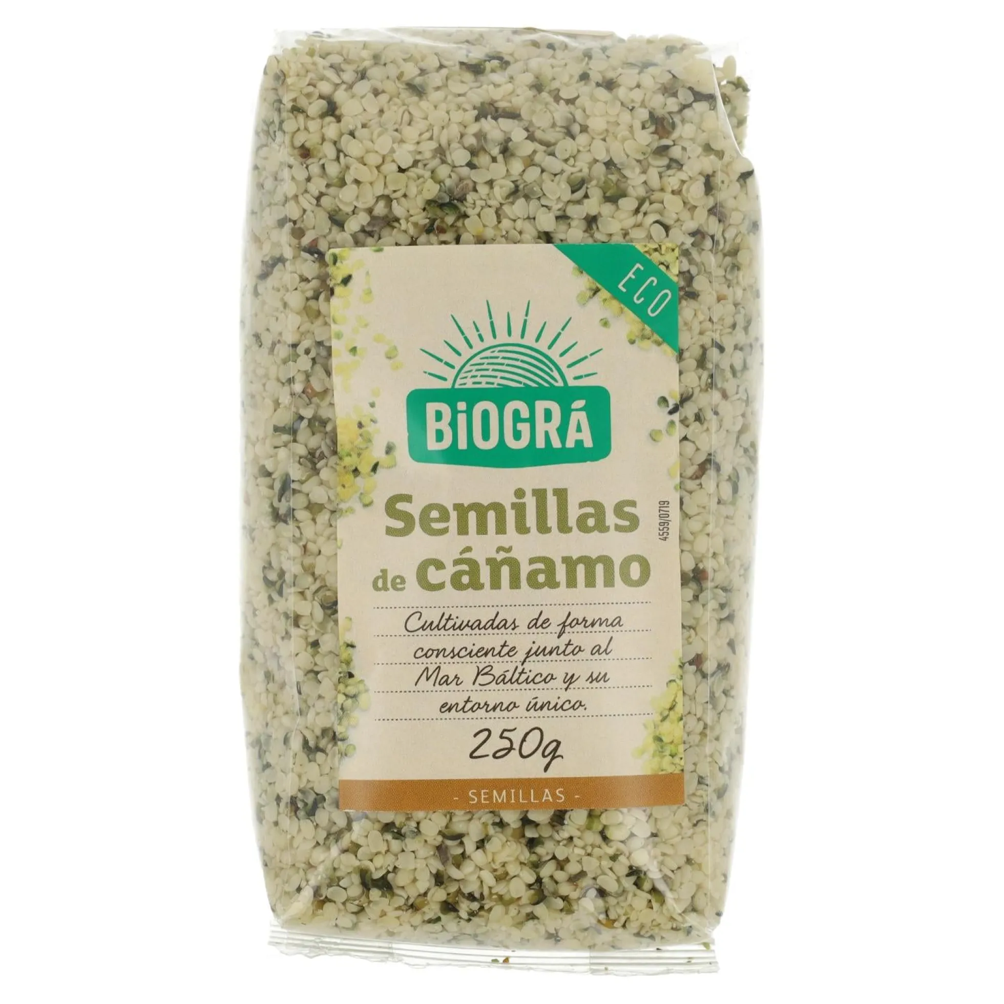 Semillas de Cáñamo peladas BIO Biogra, 250 gr