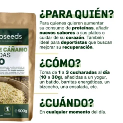Semillas De Cáñamo Peladas Bio 500g