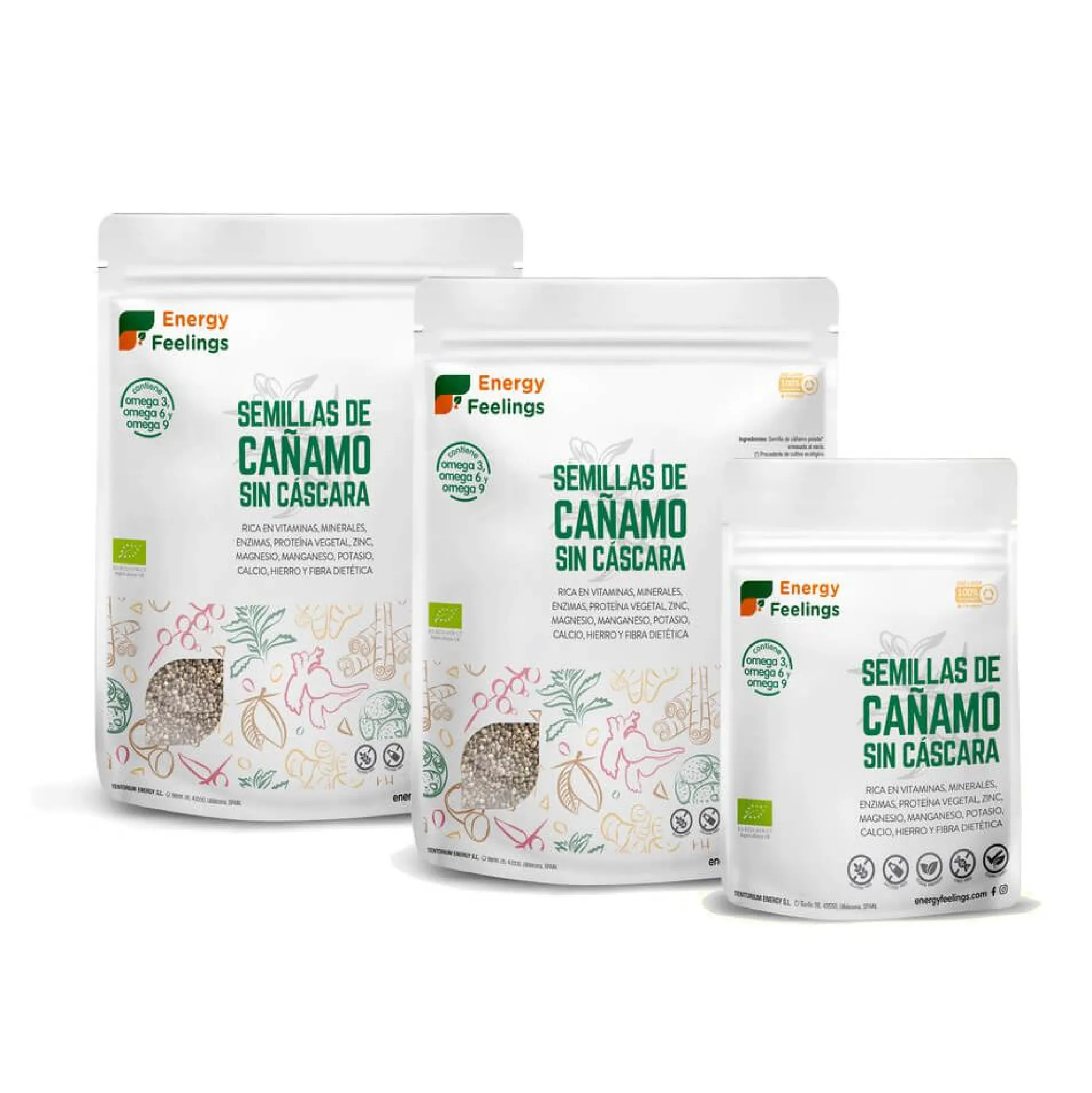 Semillas de cáñamo sin cáscara BIO (al vacío) Energy Feelings 500 g