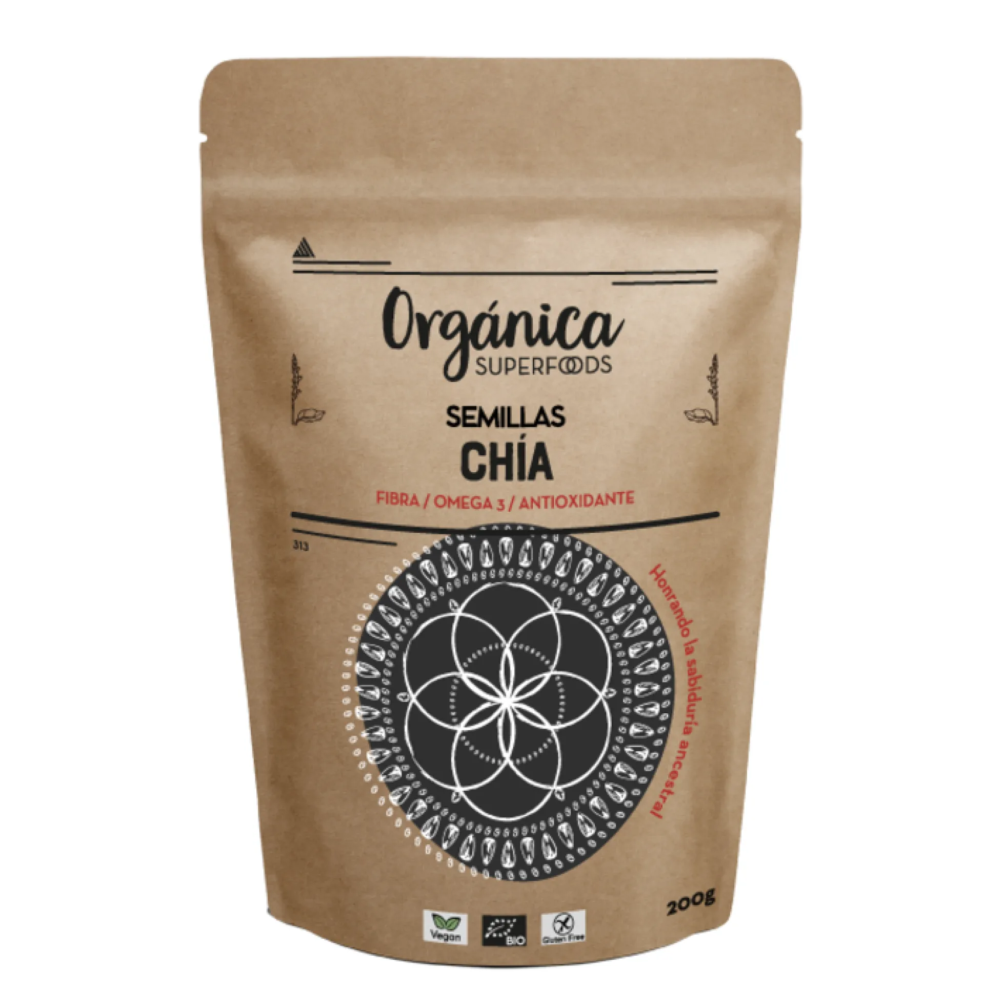 Semillas De Chía Bio 200g - Orgánica Superfoods