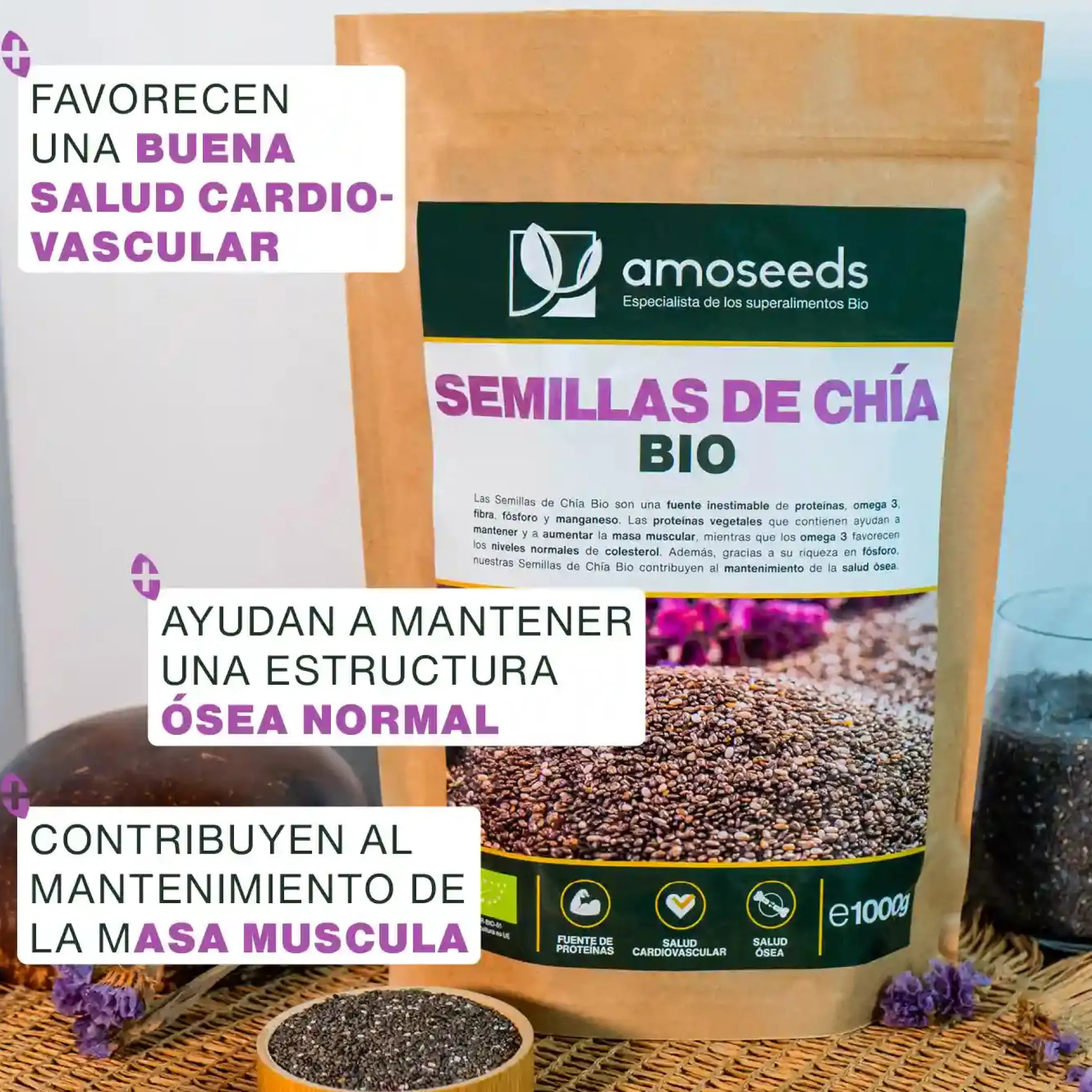 Semillas De Chía Bio 1kg