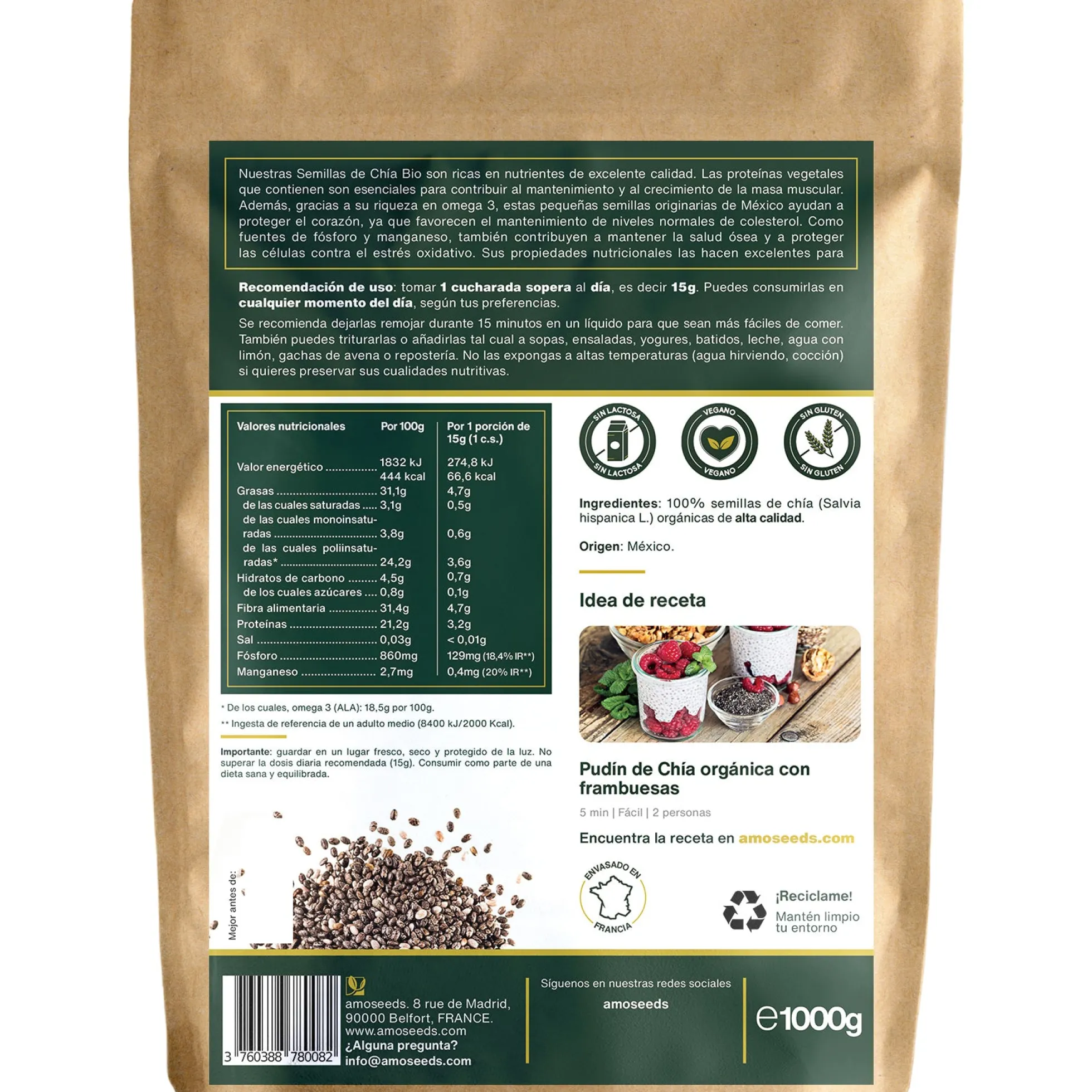Semillas De Chía Bio 1kg