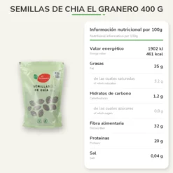 Semillas de Chia El Granero 400 g