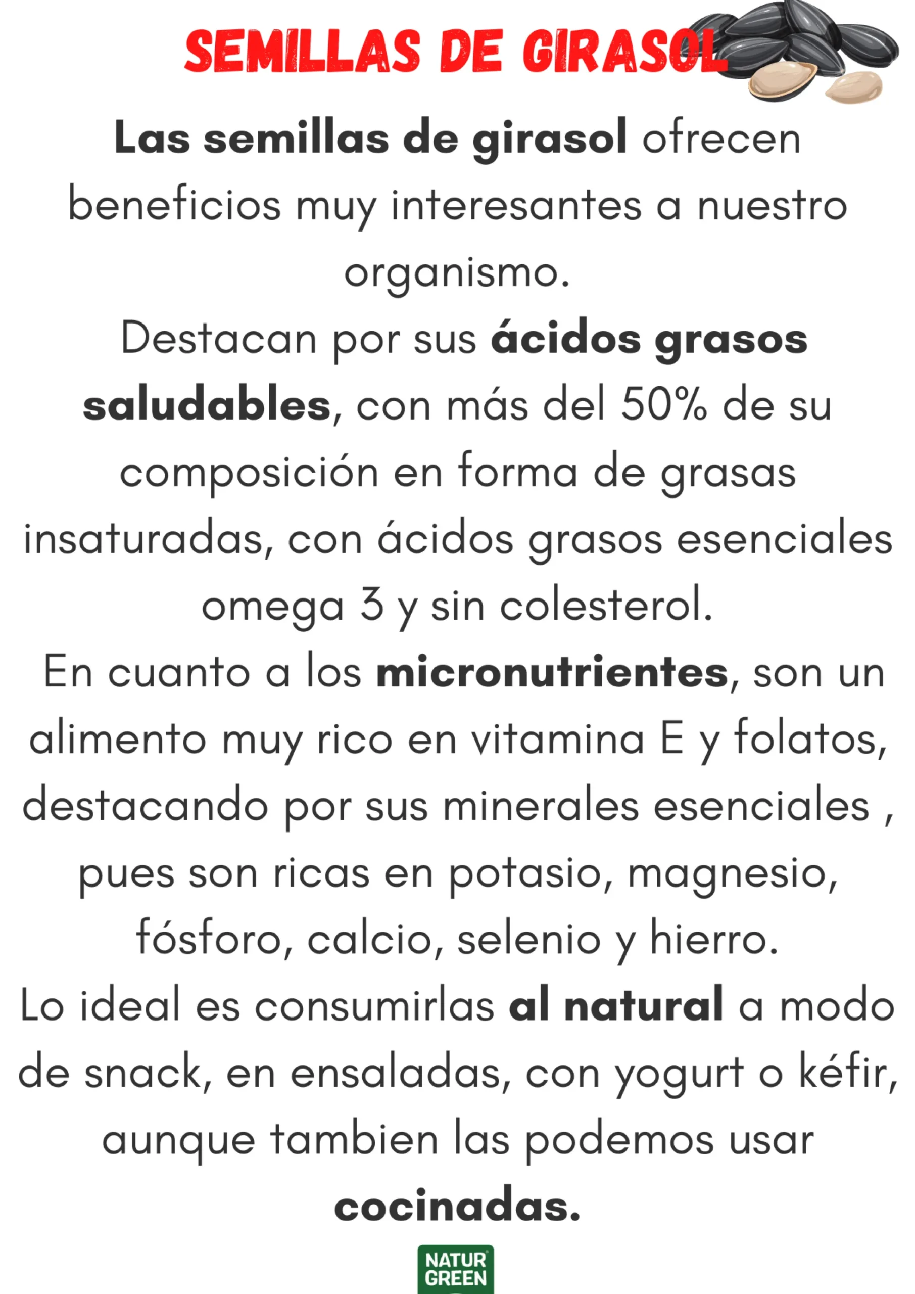 Semillas de Girasol Bio Naturgreen 225 g