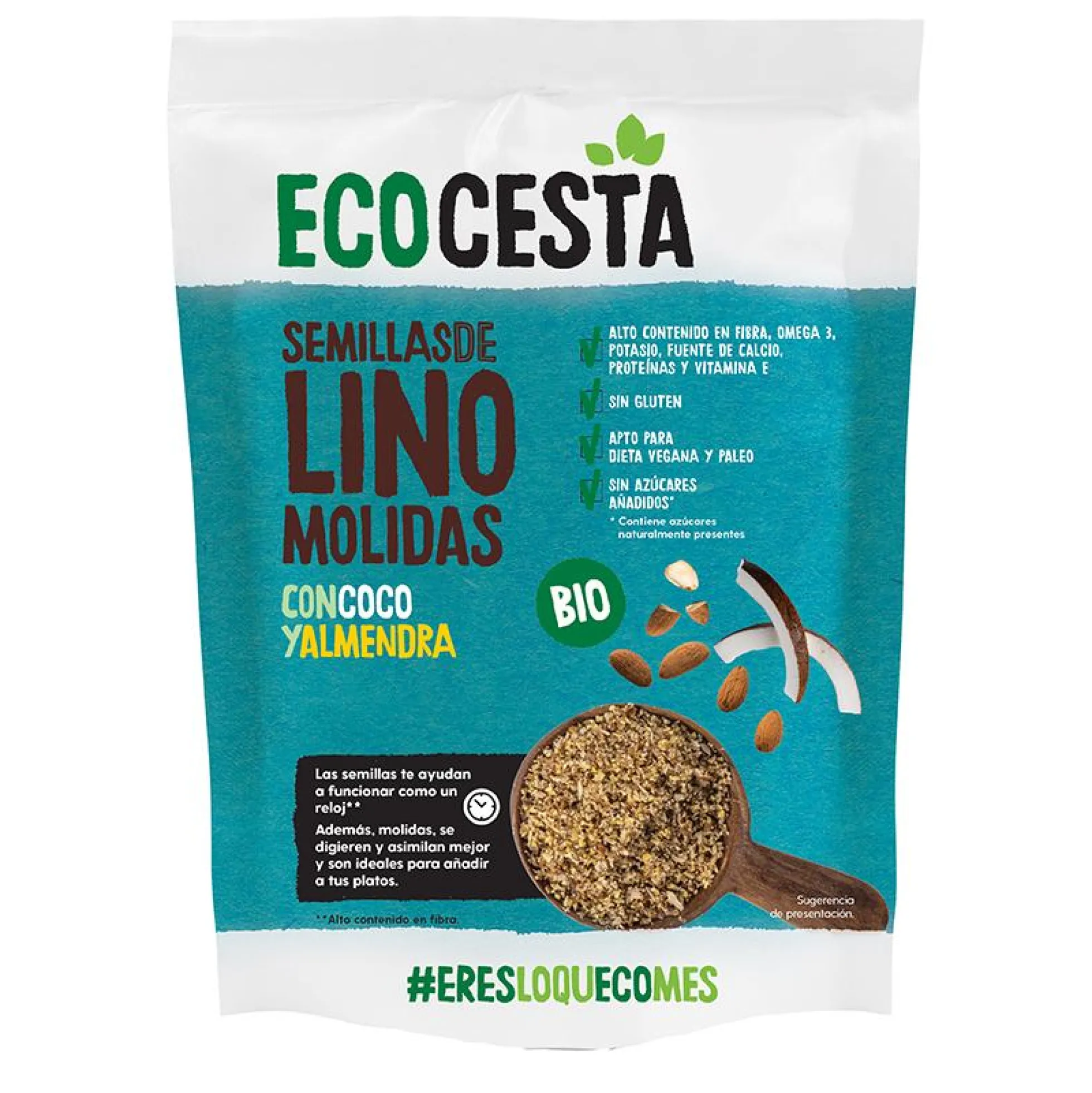 Semillas De Lino Molidas Con Coco Y Almendra Bio, 200 G Ecocesta