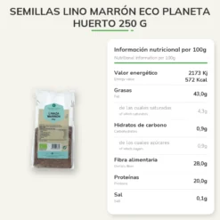 Semillas lino marrón ECO Planeta Huerto 250 g