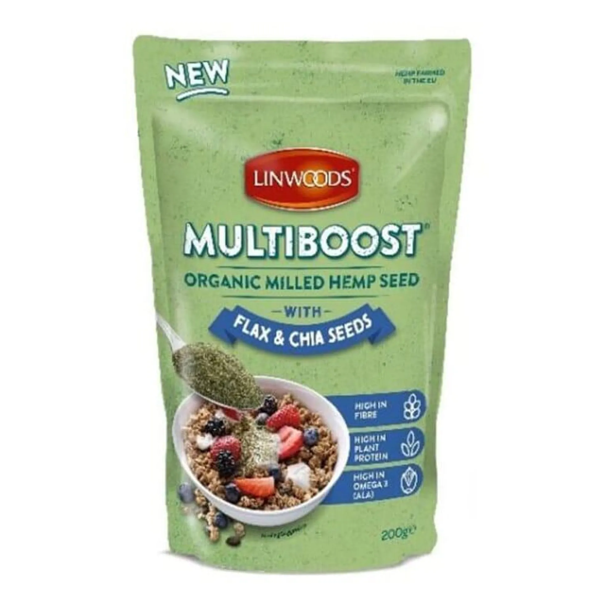 Semillas molidas de cáñamo, lino y chía bio Linwoods 200 g