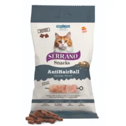 Serrano Snacks AntiHairBall de pollo con malta para gatos 50 g
