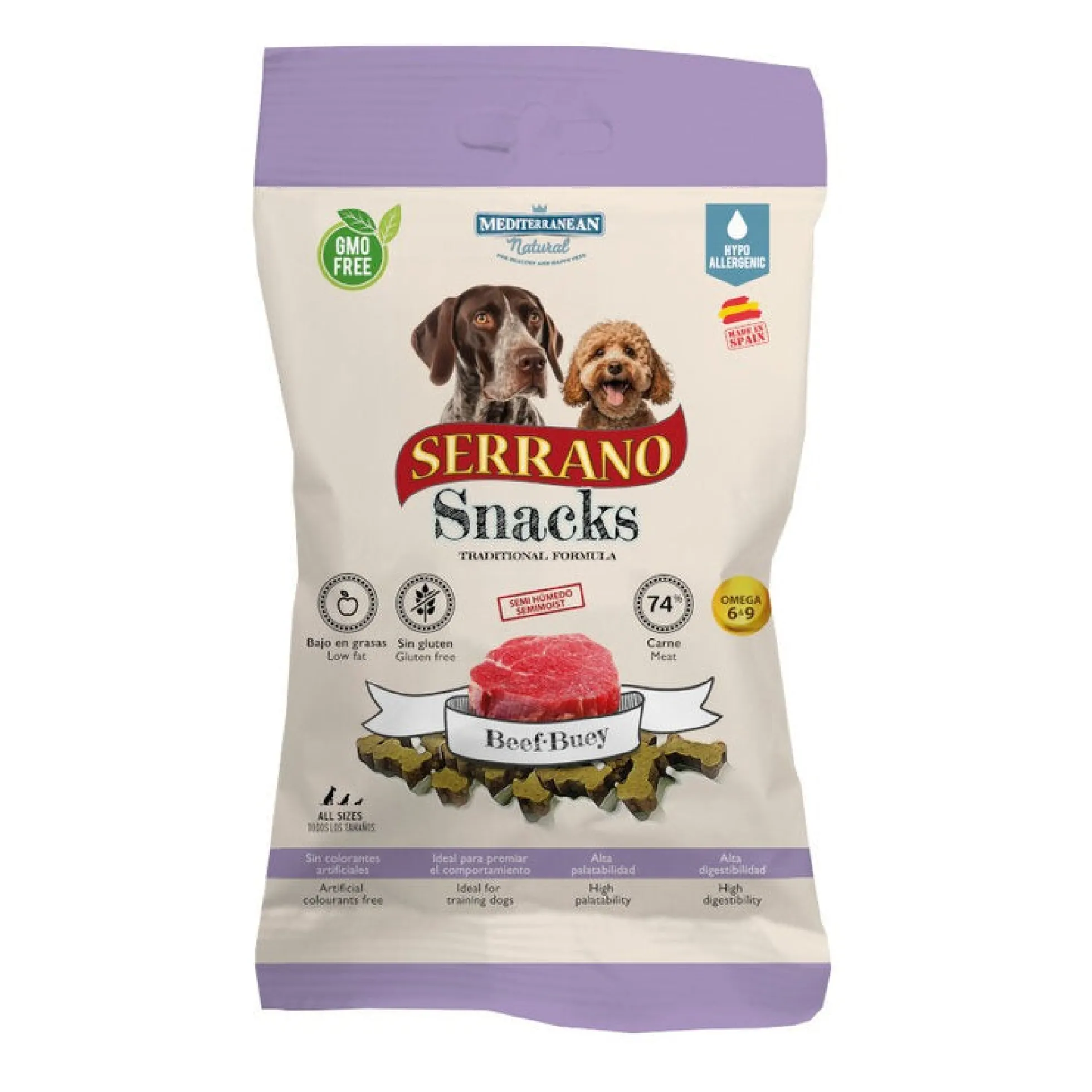 Serrano Snacks de buey para perros 100 g
