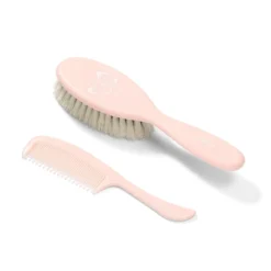 Set Cepillo Y Peine Con Cerdas Naturales Extra Suaves Pink