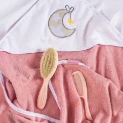 Set Cepillo Y Peine Con Cerdas Naturales Extra Suaves Pink