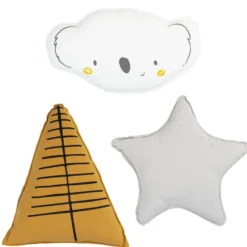 Set 3 Cojines Sidney Blanco y Gris BimBiDreams