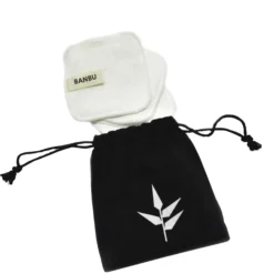 Set 4 Discos Desmaquillantes Reutilizables Blancos + Bolsita de Transporte Banbu