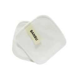 Set 4 Discos Desmaquillantes Reutilizables Blancos + Bolsita de Transporte Banbu