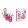 SET MUSELINA + MORDEDOR MONKEY + MUÑECO (ROSA)