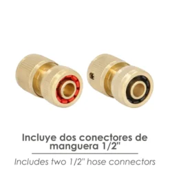 Set Riego 4 Piezas Para Mangueras 1/2" Fabricado En Laton,