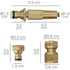 Set Riego 4 Piezas Para Mangueras 1/2