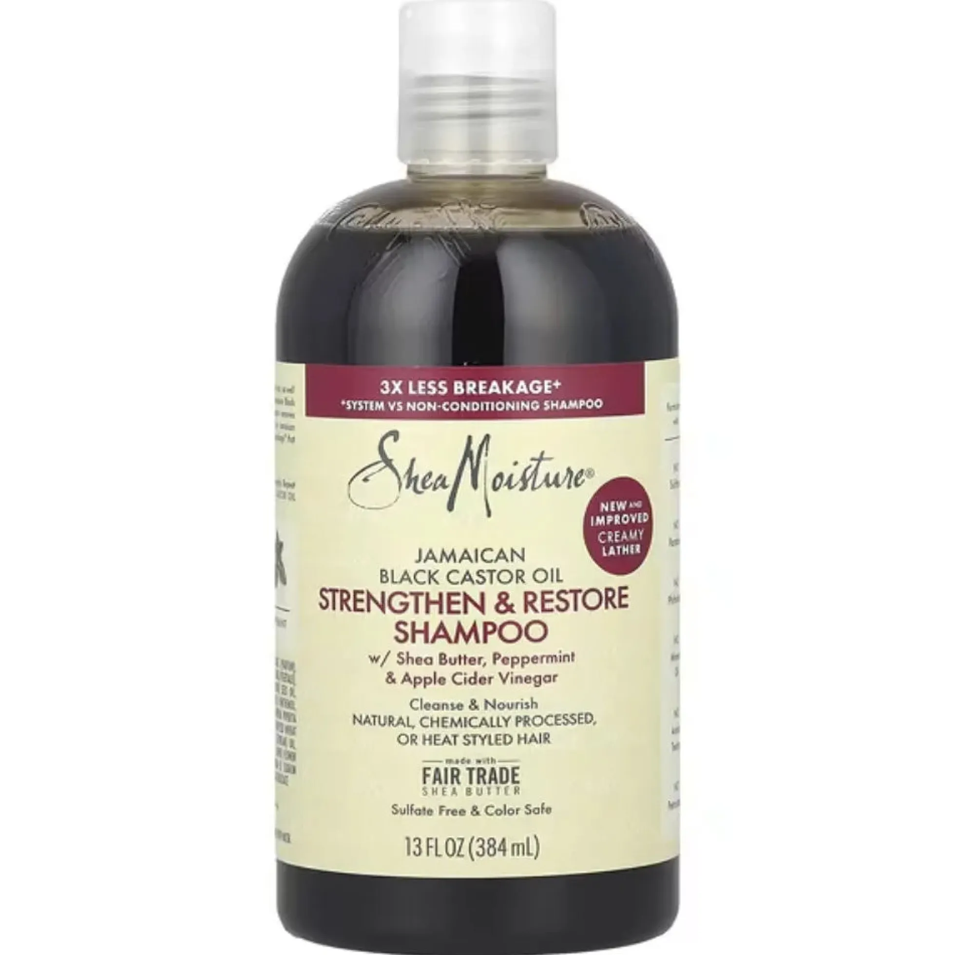 Shampoo Fortalecedor Jamaican Black Castor Oil Strengthen And Restore Shea Moisture 384ml
