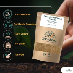 Shatavari En Polvo Bio - 150g | Superalimento Ecológico Vegano Para Batidos, Smoothies Y Zumos, Sin Azúcares Añadidos