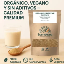 Shatavari En Polvo Bio - 150g | Superalimento Ecológico Vegano Para Batidos, Smoothies Y Zumos, Sin Azúcares Añadidos