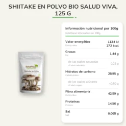 Shiitake en polvo BIO Salud Viva, 125 g