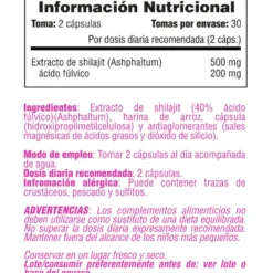 Shilajit - 60 Cápsulas Vegetales - Anti-envejecimiento - Smart Supplements