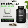 Shilajit 1400 Mg Vecos 120 Cápsulas | Energía, Vitalidad Y Testosterona | Con Zinc Y Vitamina B6
