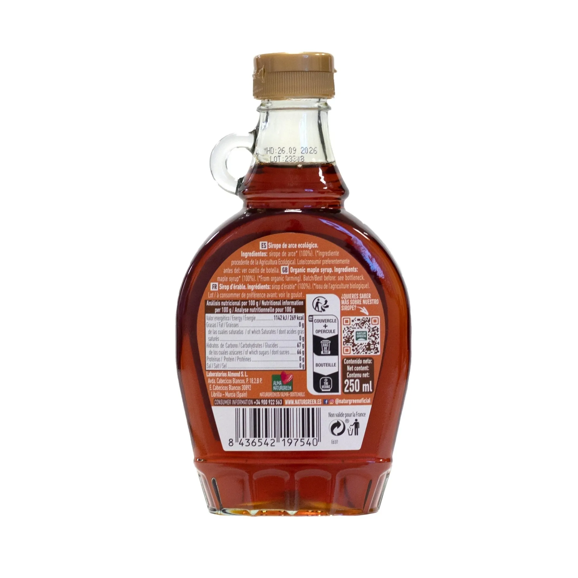 Sirope de arce BIO NaturGreen 250 ml