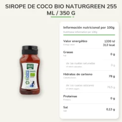 Sirope de coco BIO Naturgreen 255 ml / 350 g