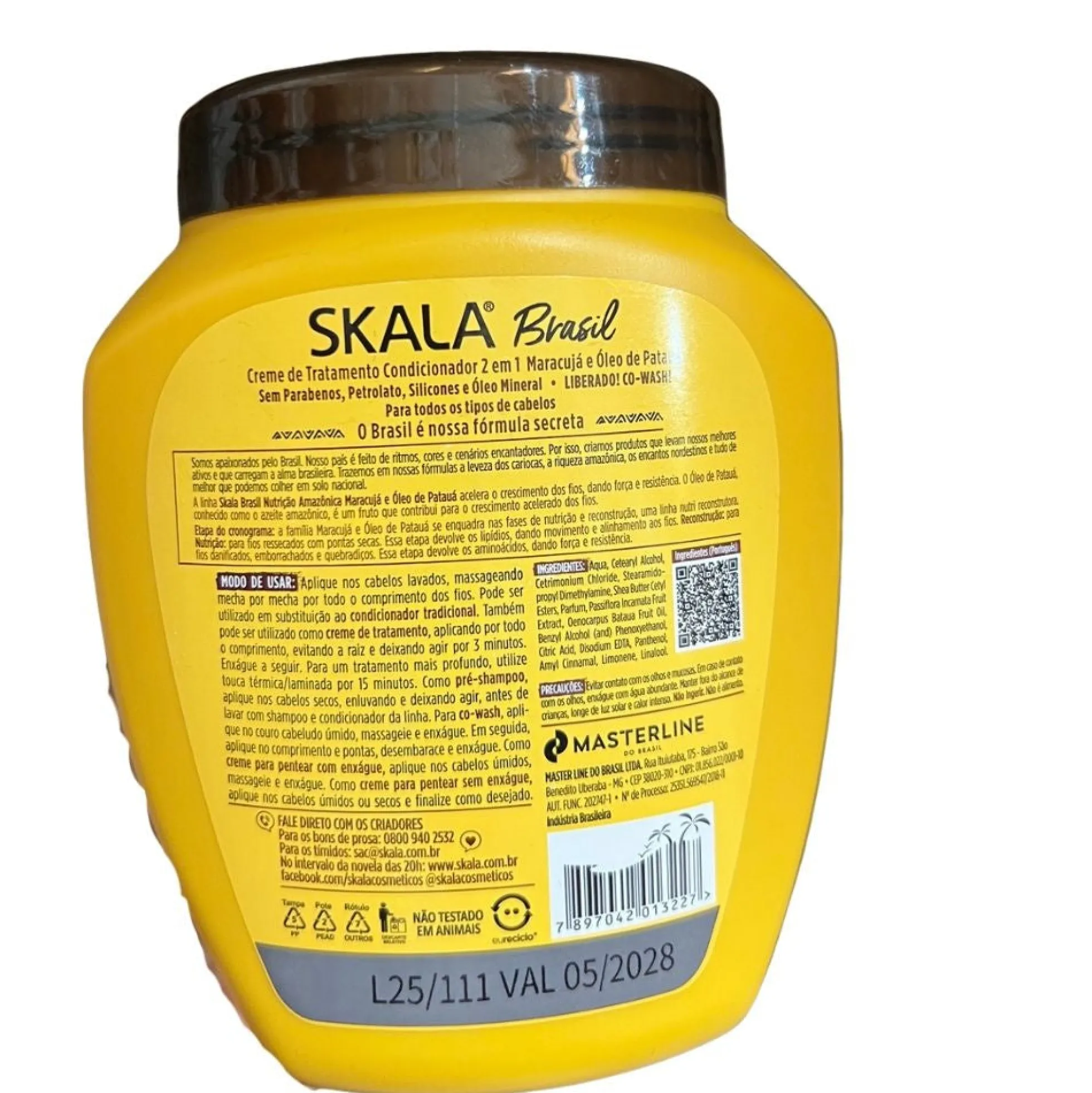 Skala Brasil Maracujá E Óleo De Patauá Crema De Tratamiento 1k